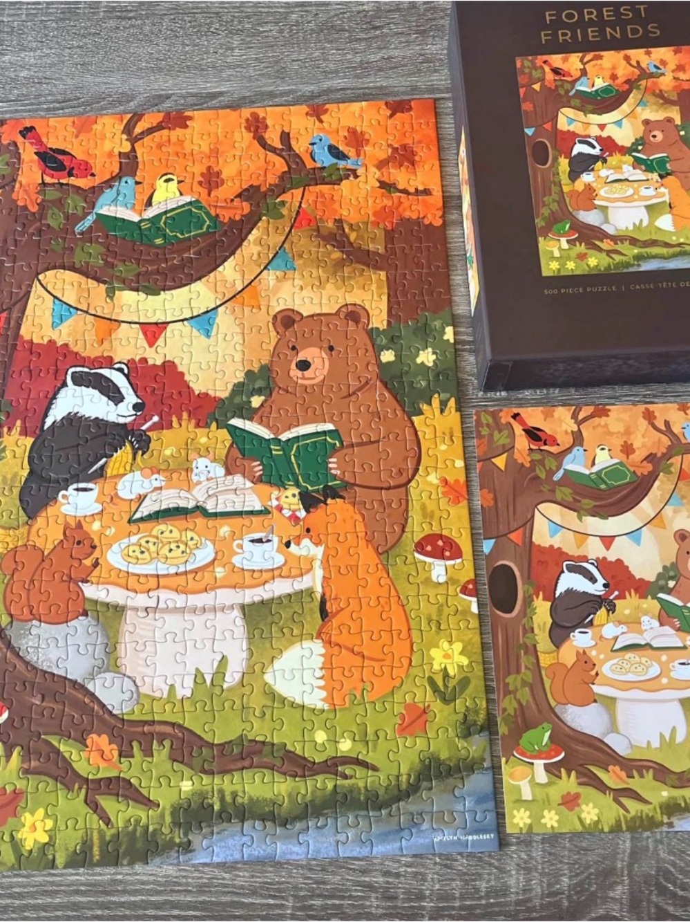500-Piece Puzzle - Brown & Orange